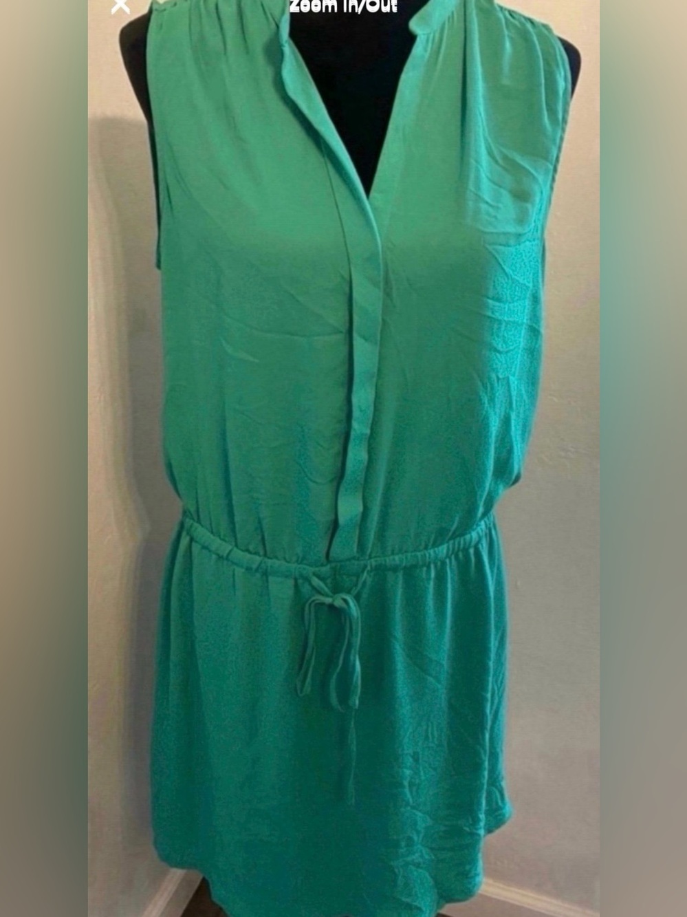 Women’s Sleeveless Swim Cover-Up Dress in Teal (Size XL)